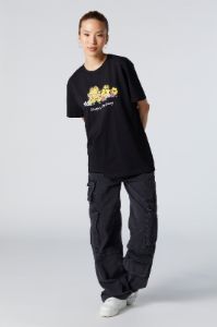 T-shirt de coupe garçonne à imprimé Garfield sold by Urban Planet