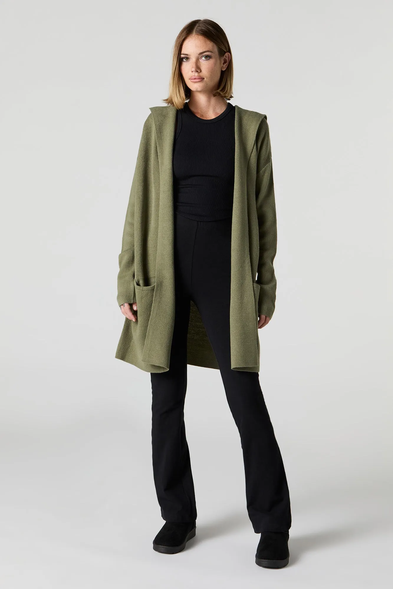 Hooded Longline Knit Cardigan sold by Urban Planet product image thumbnail 3