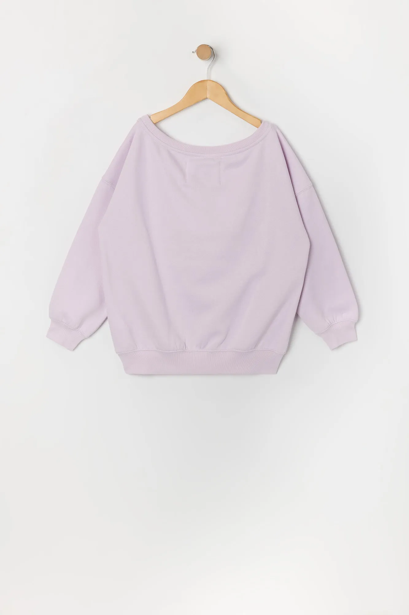 Girls Destination Embroidered Off Shoulder Fleece Sweatshirt sold by Urban Planet product image thumbnail 2