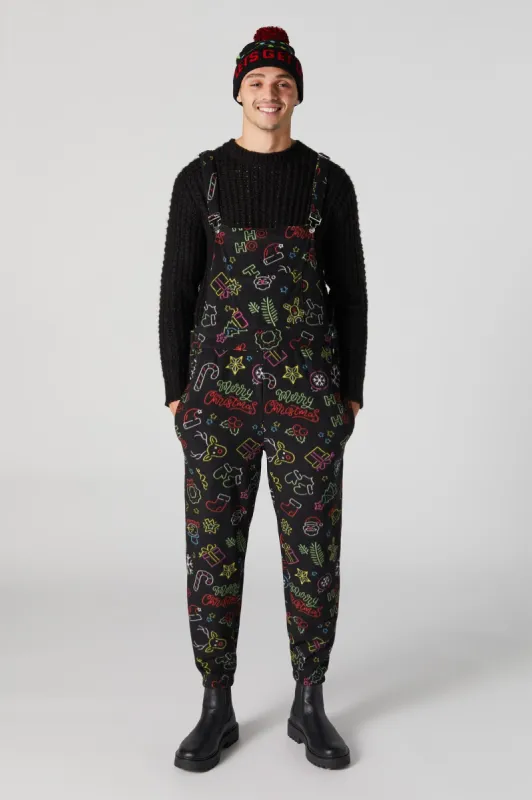 Salopette-pyjama de Noël noire made by Urban Planet