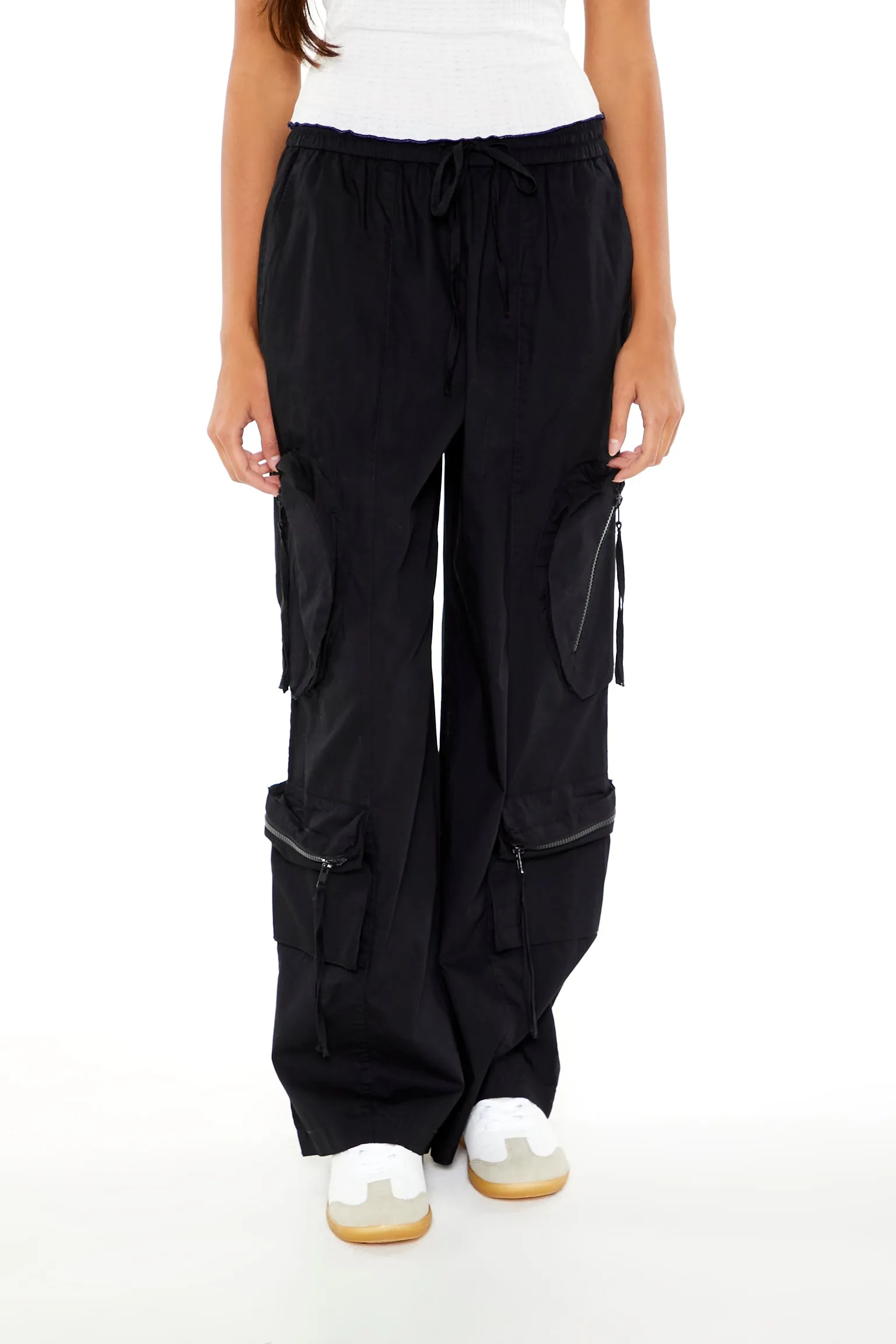 Pantalon cargo à jambe large avec taille coulissante sold by Urban Planet product image thumbnail 3