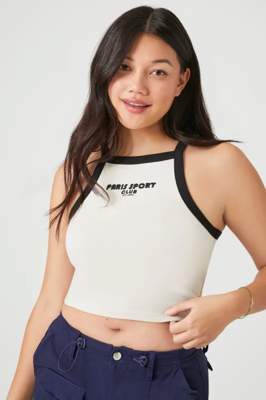 Camisole courte à imprimé Paris Sport Club sold by Urban Planet