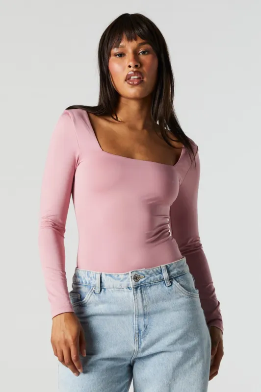 Contour Square Neck Long Sleeve Bodysuit sold by Urban Planet