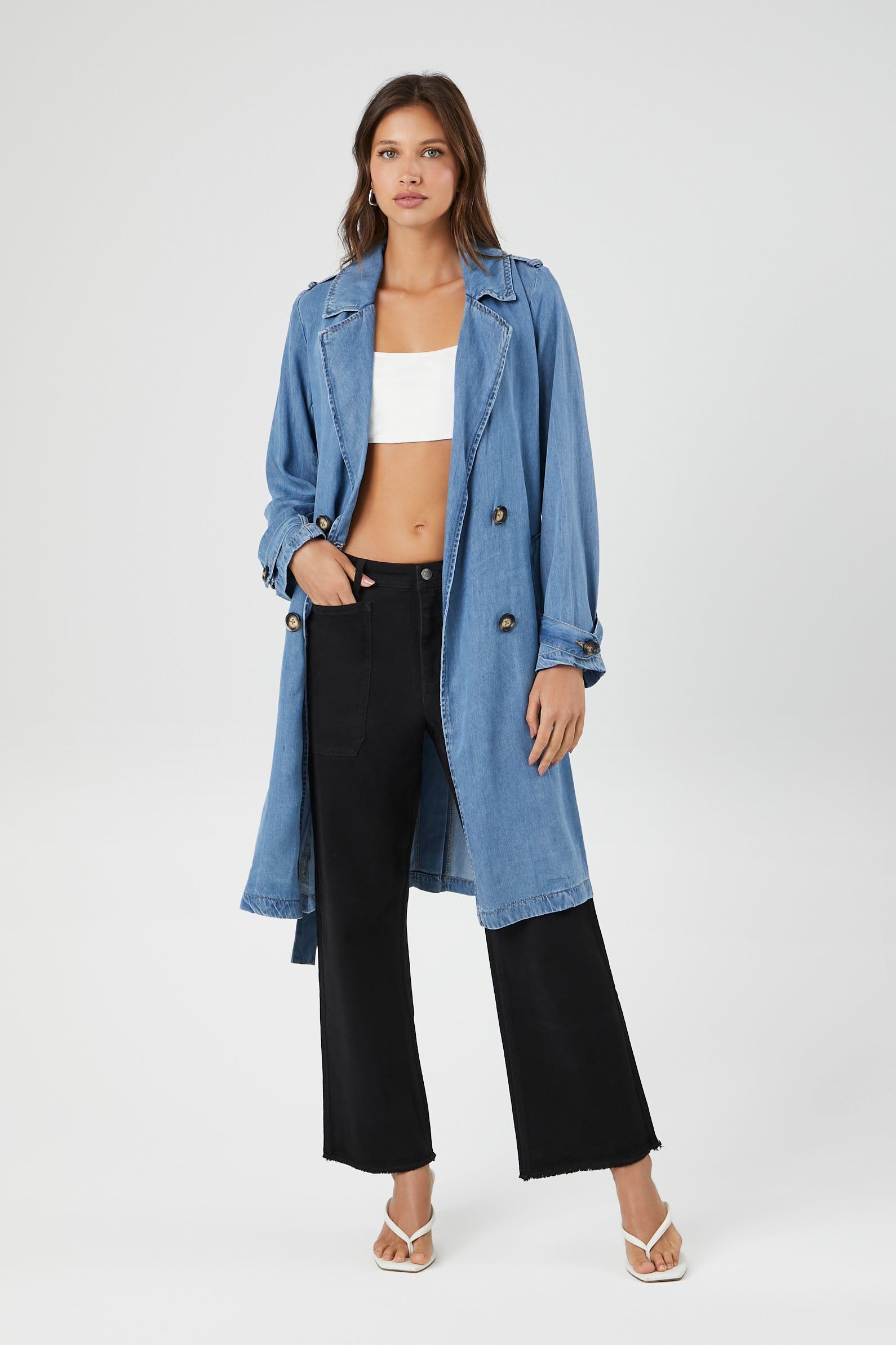 Trench en denim avec ceinture sold by Urban Planet product image thumbnail 4