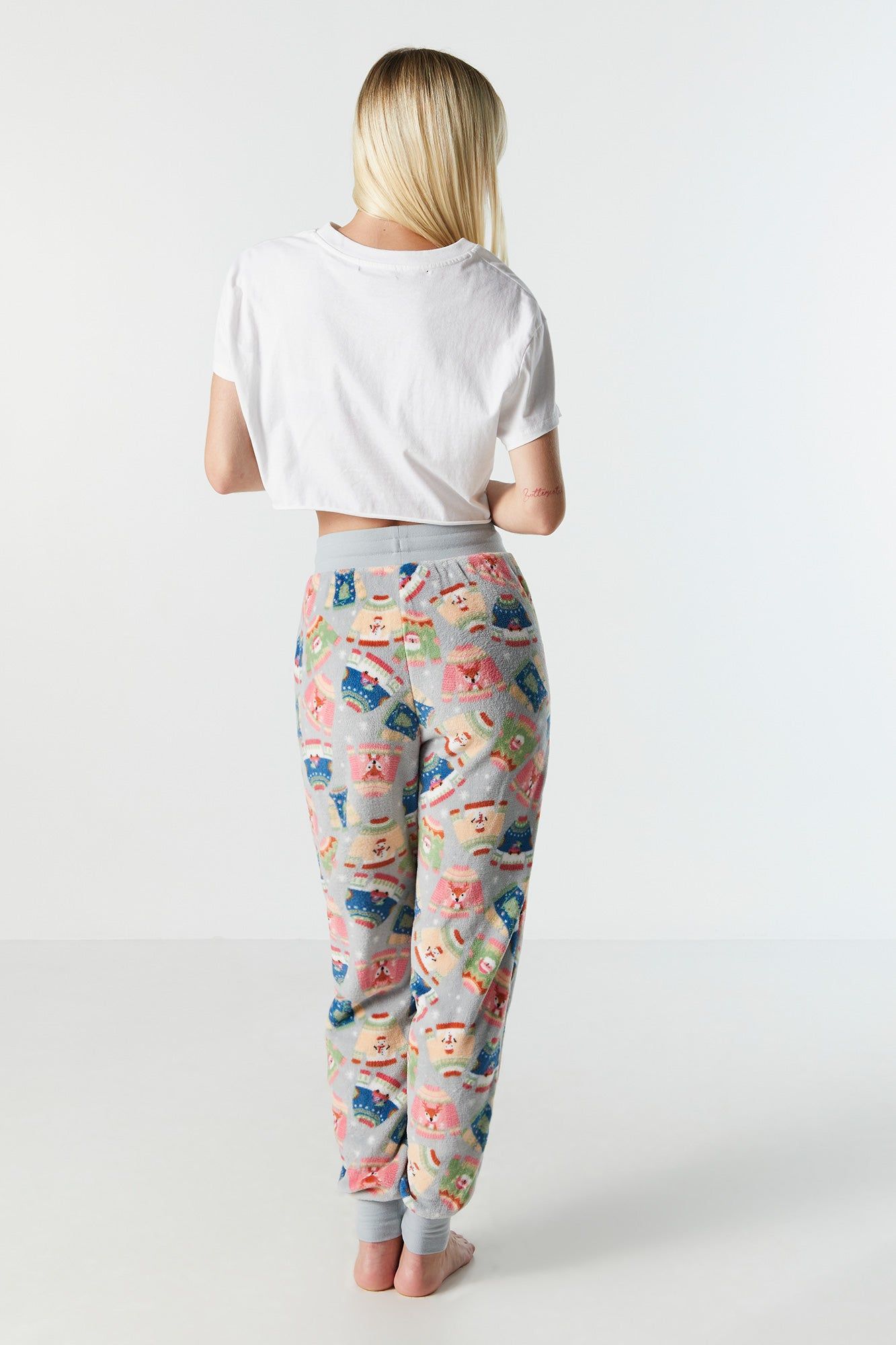 Plush Xmas Sweater Pajama Jogger sold by Urban Planet product image thumbnail 3