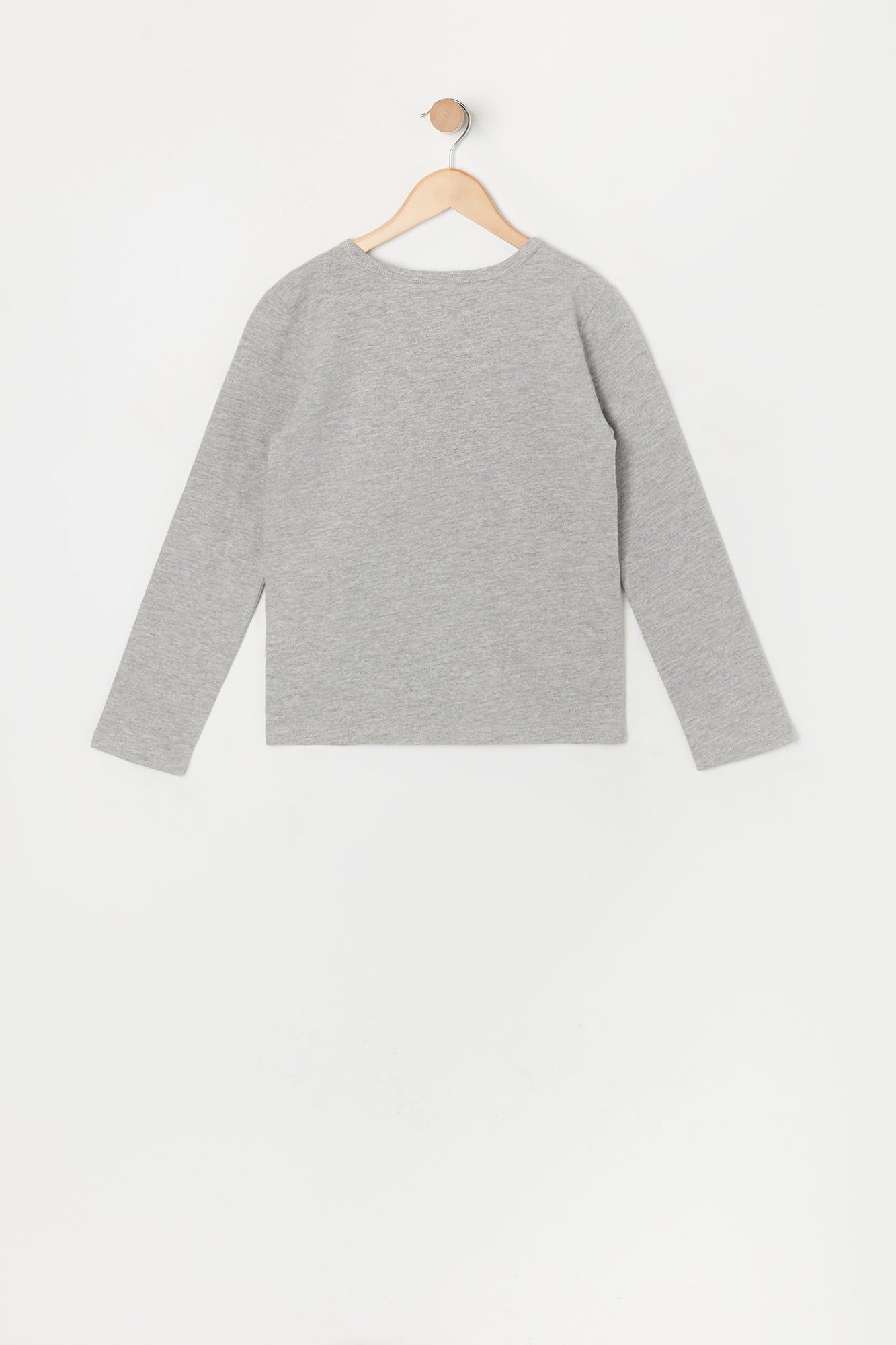 Girls Solid Grey Long Sleeve Top sold by Urban Planet product image thumbnail 2