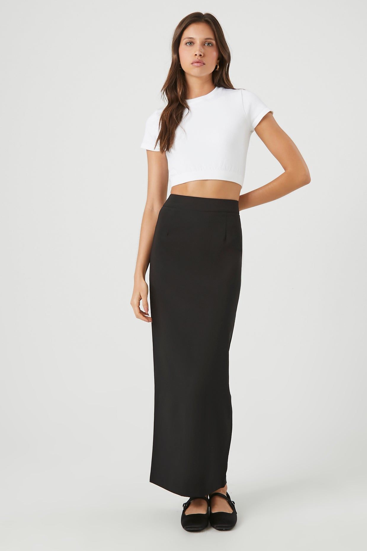 Zip-Slit Maxi Skirt sold by Urban Planet