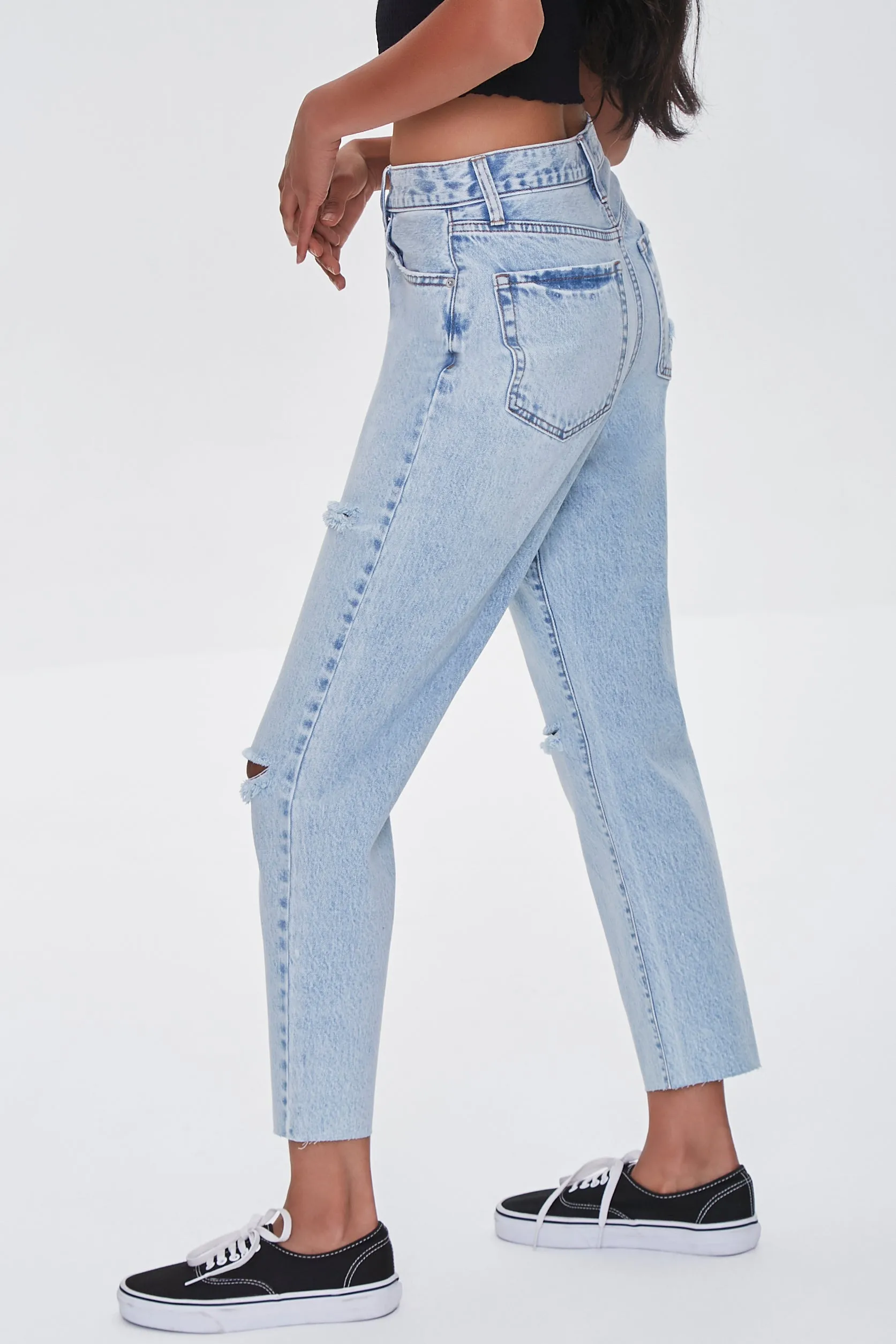 Distressed Denim Cropped Jean sold by Urban Planet product image thumbnail 3