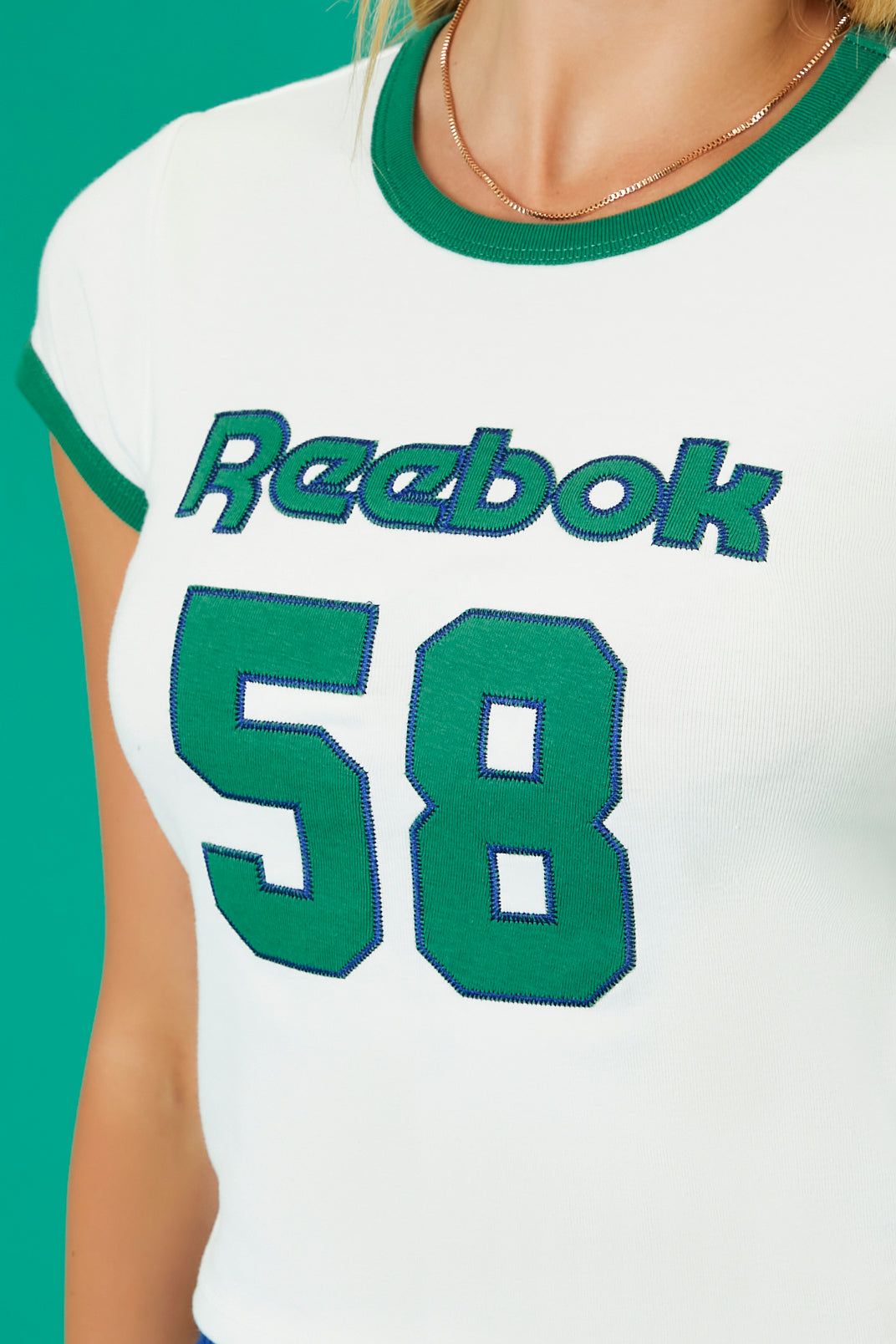 T-shirt à liséré contrastant avec imprimé Reebok 58 sold by Urban Planet product image thumbnail 4