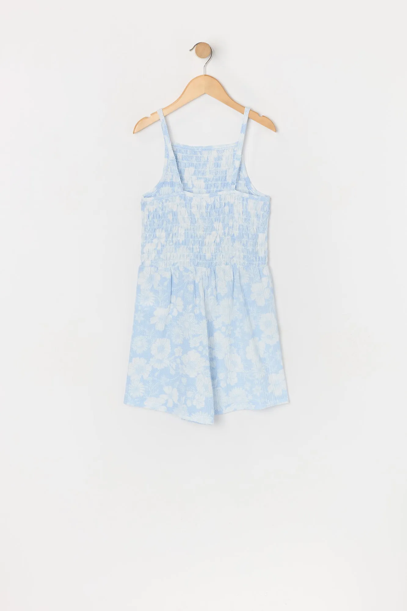 Girls Floral Print Smocked Romper sold by Urban Planet product image thumbnail 5