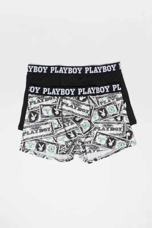Caleçon à imprimé Playboy Money (Paquet de 2) sold by Urban Planet