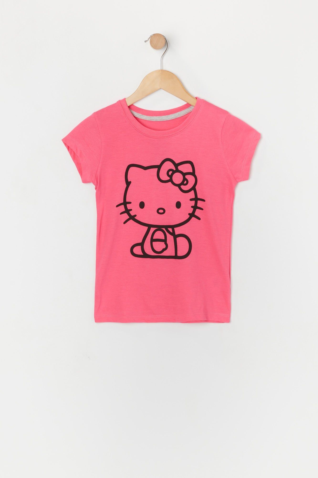 Girls Pink Hello Kitty Graphic T-Shirt sold by Urban Planet