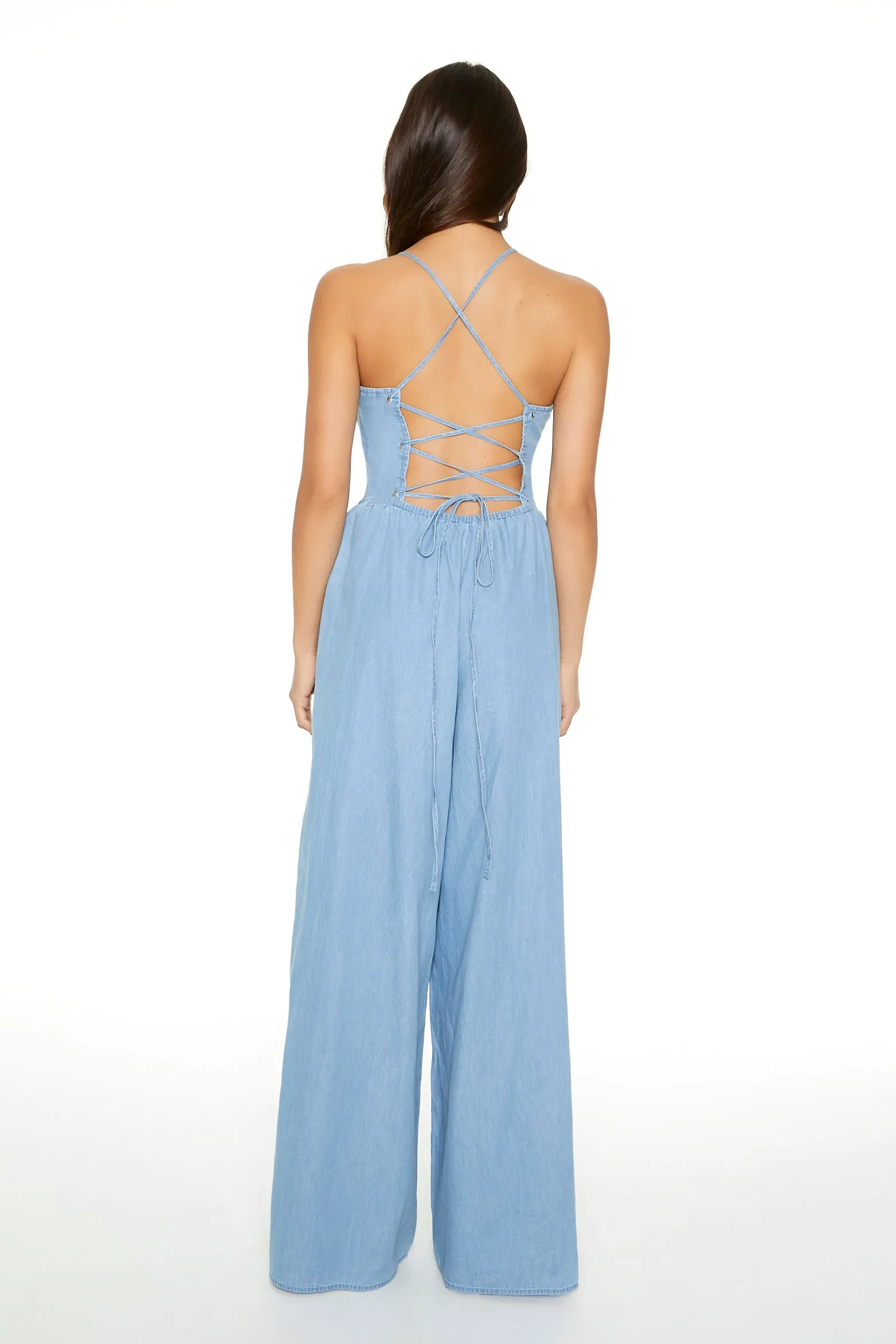 Lace Up Wide Leg Jumpsuit sold by Urban Planet product image thumbnail 3
