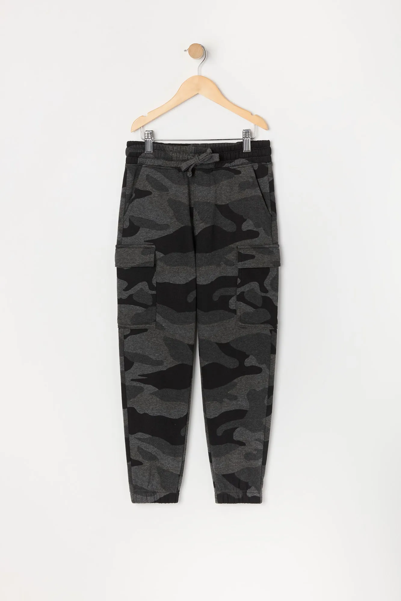 Boys Camo Fleece Cargo Jogger sold by Urban Planet