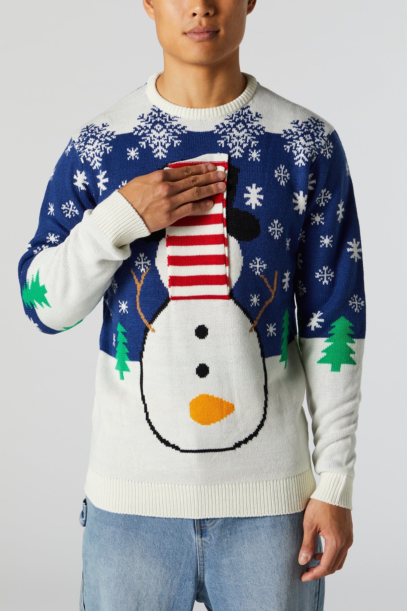 3D Snowman Ugly Xmas Sweater sold by Urban Planet product image thumbnail 5
