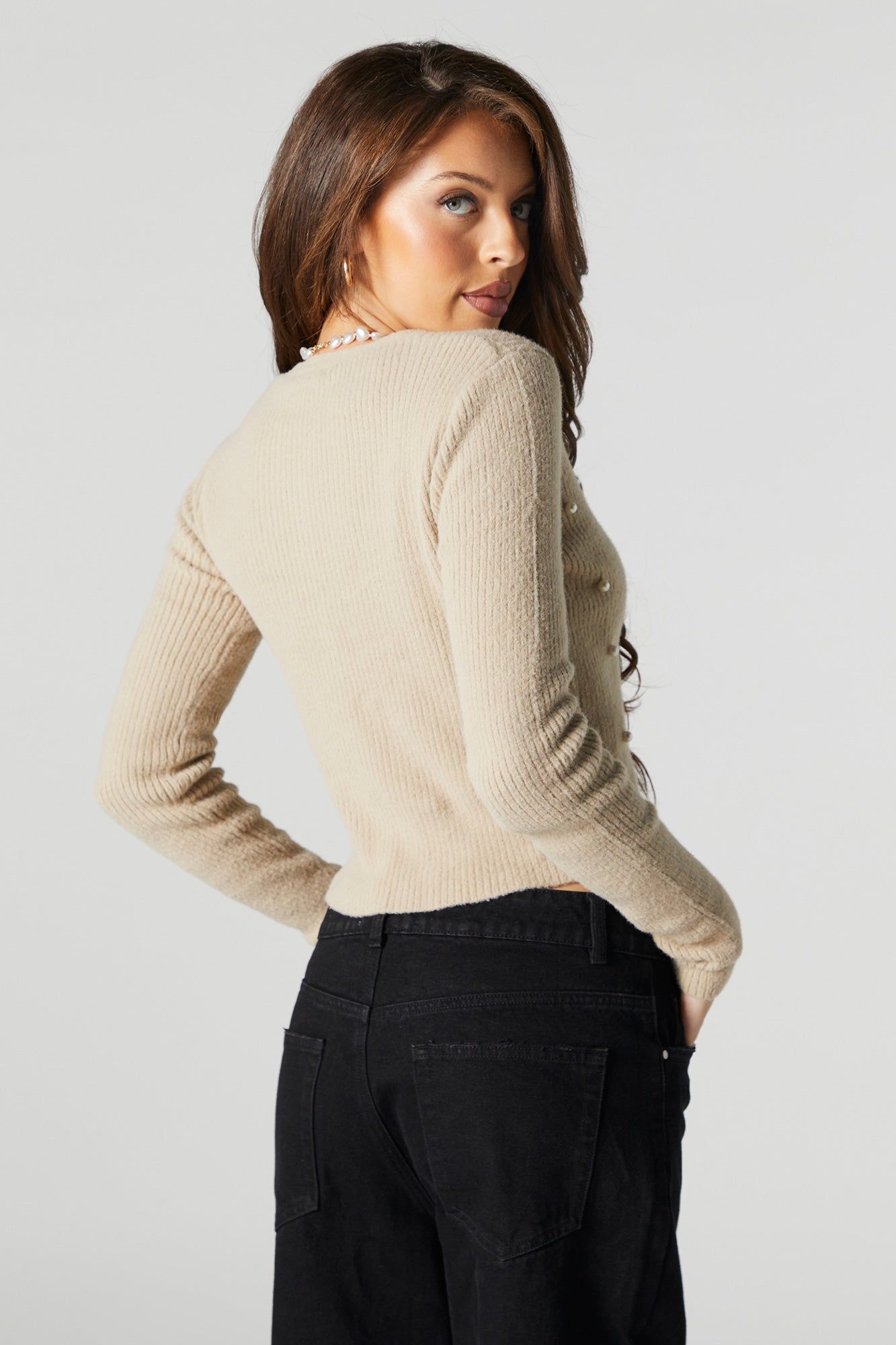 Pearl Button-Up Sweater sold by Urban Planet product image thumbnail 2