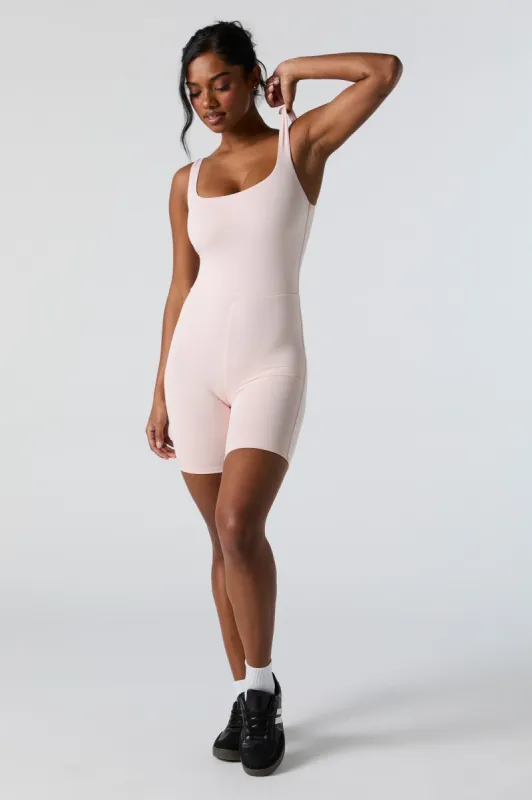 Pink Contour Tank Romper sold by Urban Planet
