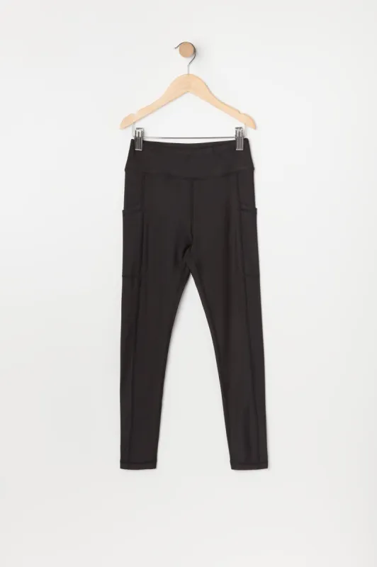 Girls Solid Side Pocket Active Legging sold by Urban Planet
