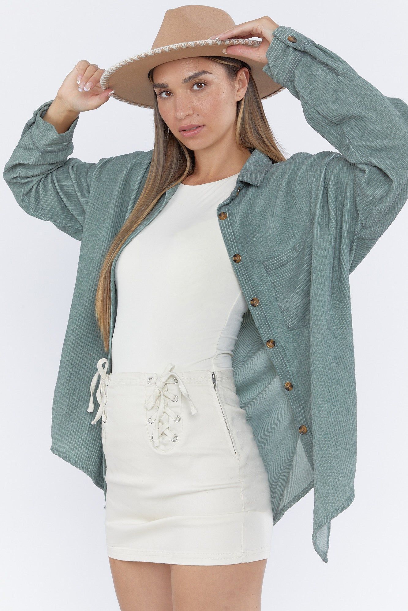 Button-Up Corduroy Top sold by Urban Planet product image thumbnail 3