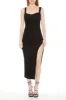 Robe midi en filet avec fente et décolleté en coeur sold by Urban Planet