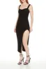 Robe midi en filet avec fente et décolleté en coeur sold by Urban Planet