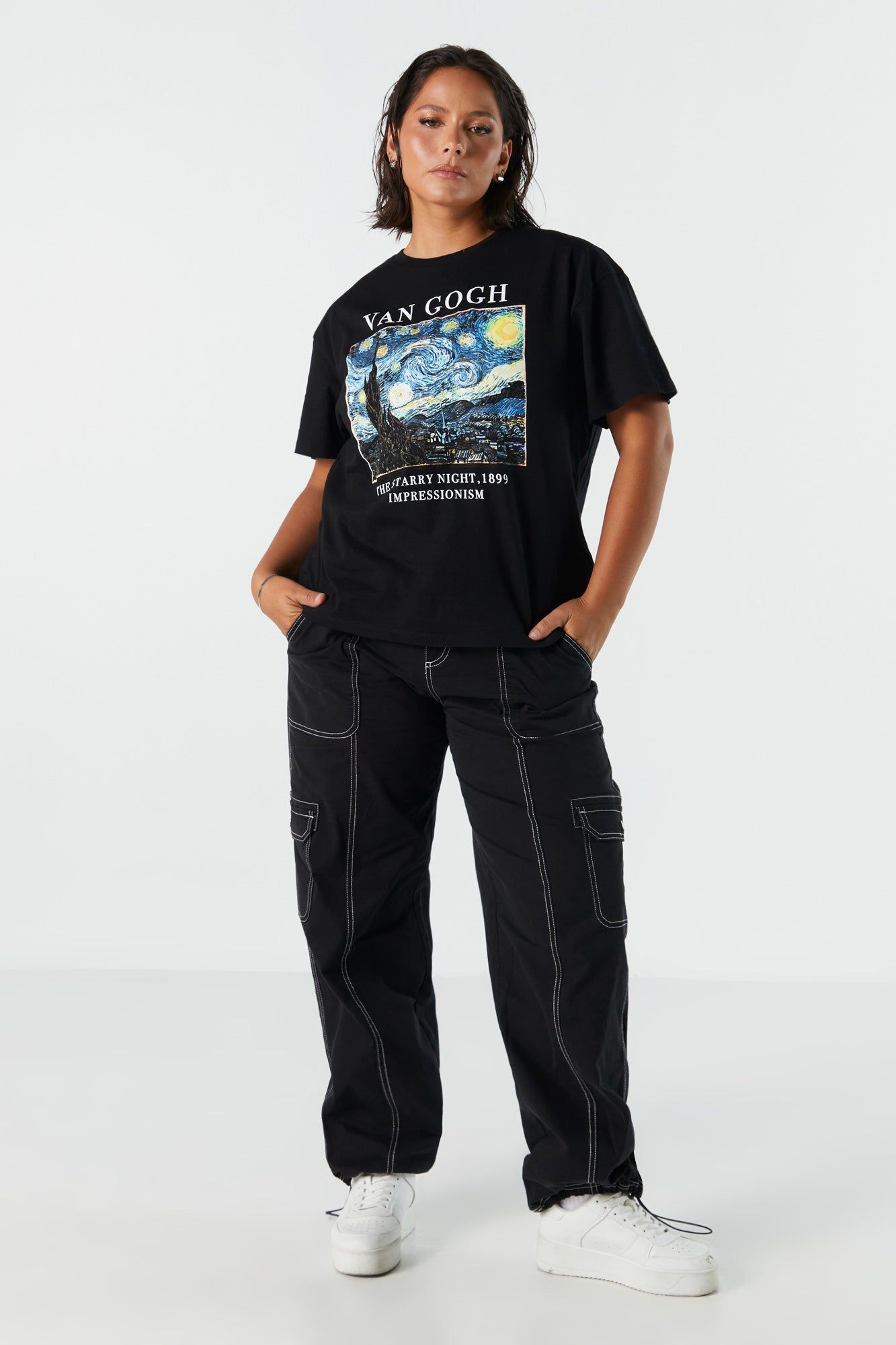 T-shirt coupe garçonne à imprimé Van Gogh sold by Urban Planet product image thumbnail 3