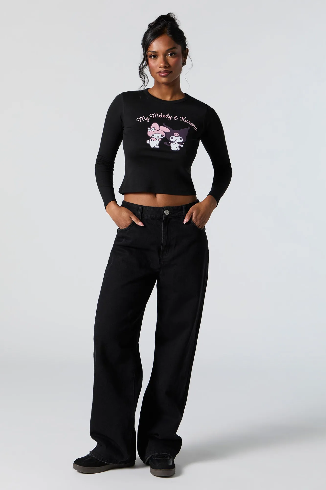 My Melody & Kuromi Graphic Long Sleeve Top sold by Urban Planet product image thumbnail 3