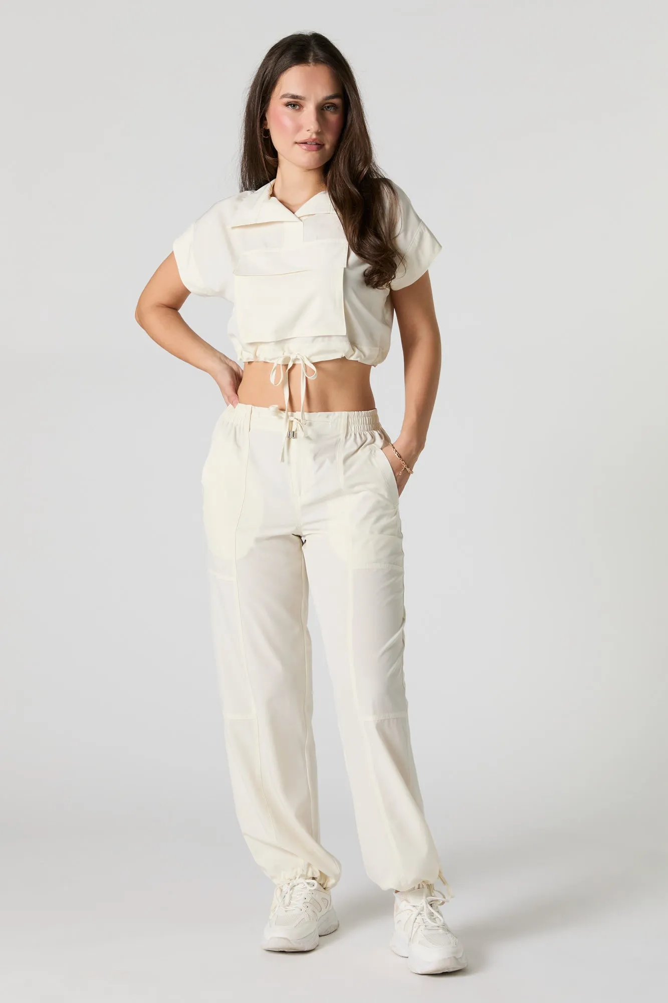 Flowy Self Tie Hem Jogger sold by Urban Planet