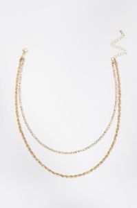 14 K Gold Plated Layered Rhinestone Necklace sold by Urban Planet