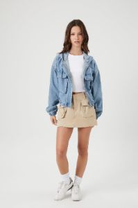 Hooded Denim Jacket sold by Urban Planet