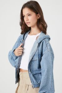 Hooded Denim Jacket sold by Urban Planet