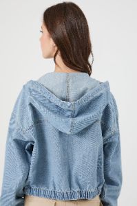 Hooded Denim Jacket sold by Urban Planet