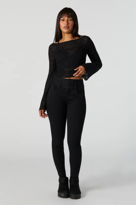 Ibiza Black Wash Push Up Skinny Jean sold by Urban Planet