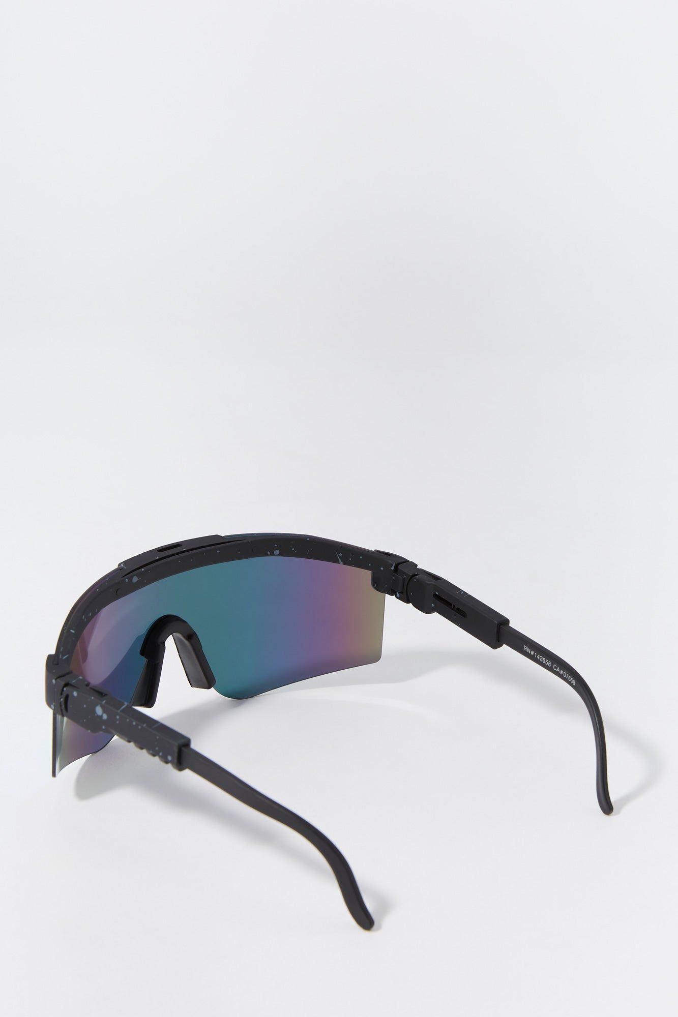 Paint Splatter Soft Touch Shield Sunglasses sold by Urban Planet product image thumbnail 2