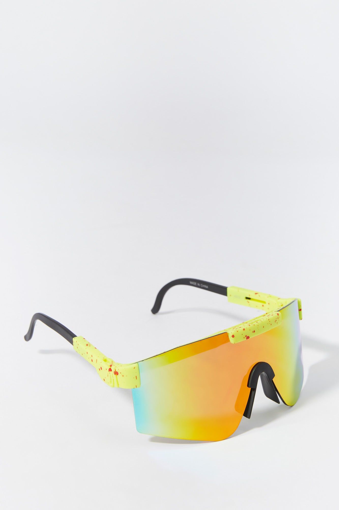 Paint Splatter Soft Touch Shield Sunglasses sold by Urban Planet product image thumbnail 4