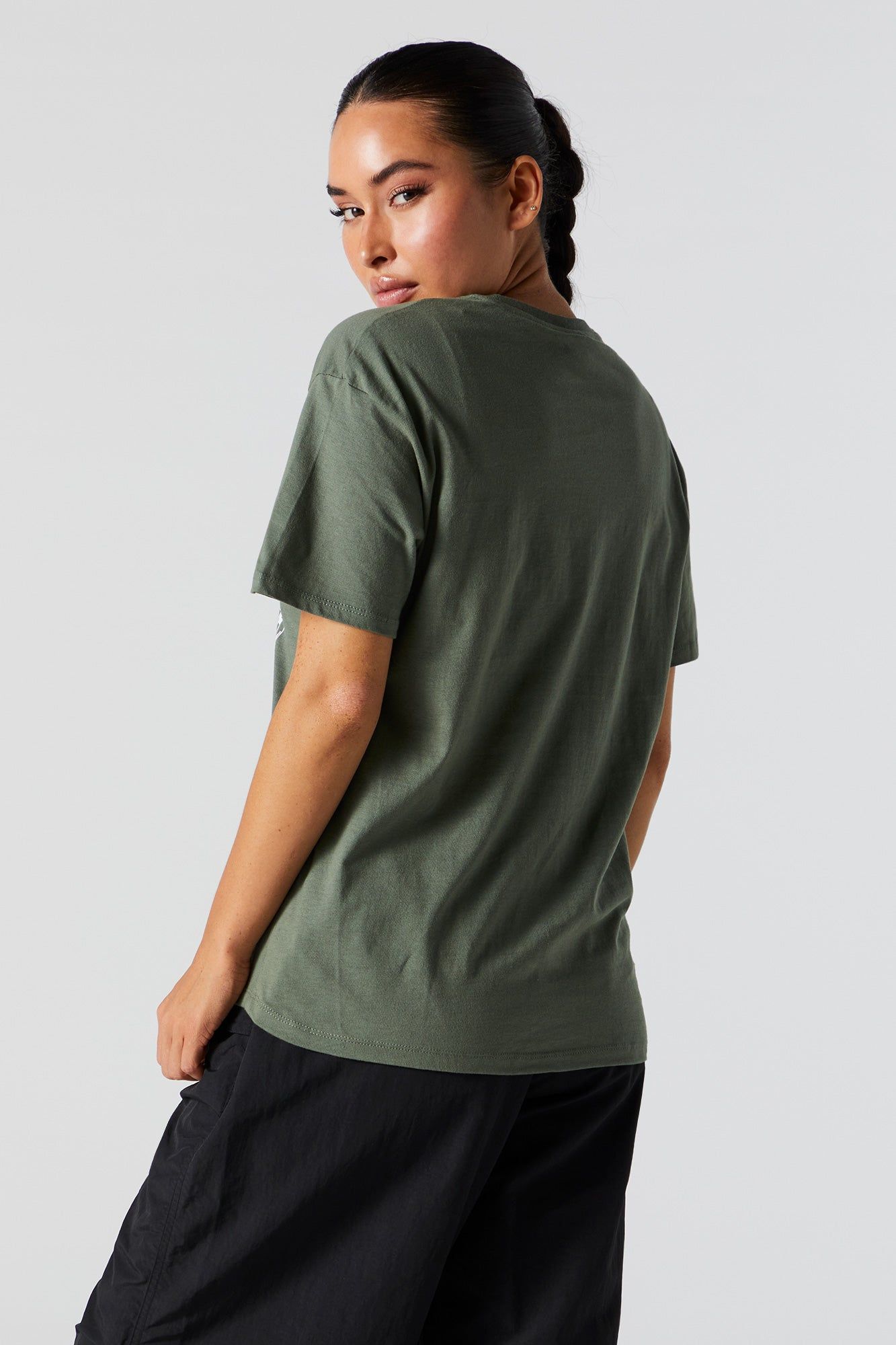 T-shirt de coupe garçonne à imprimé Positive Vibes sold by Urban Planet product image thumbnail 2