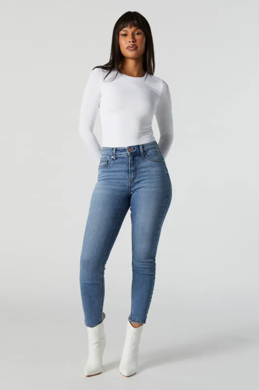 Miami Medium Wash High Rise Skinny Jean sold by Urban Planet