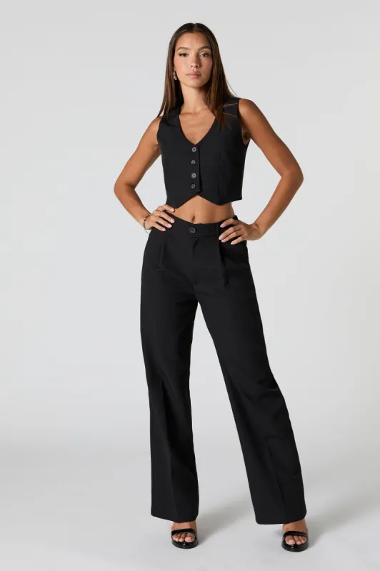 Pantalon habillé plissé à taille élastique sold by Urban Planet