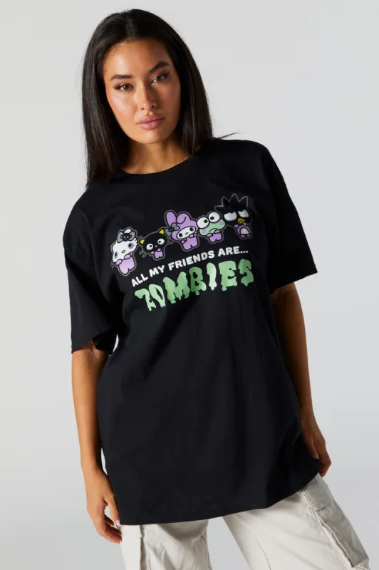 Hello Kitty Zombies Graphic Boyfriend T-Shirt sold by Urban Planet