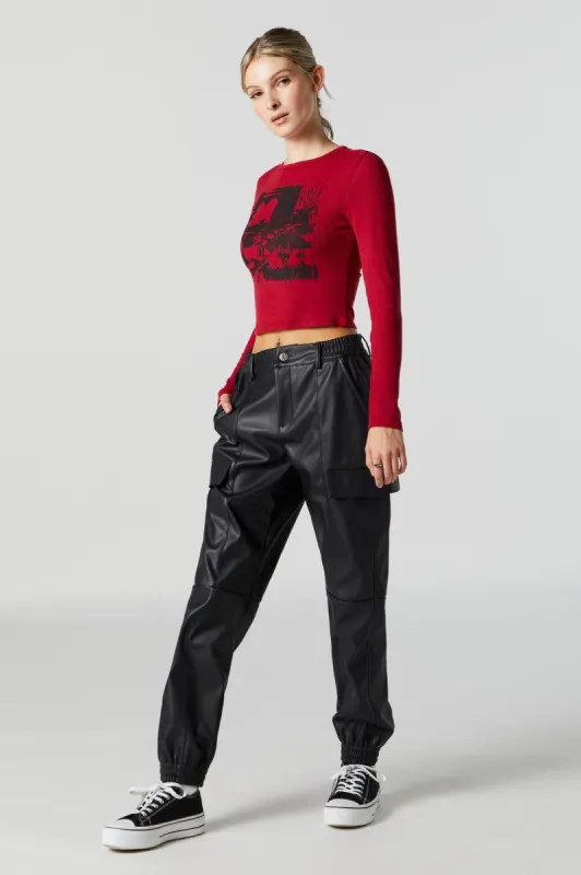 Faux Leather Jogger sold by Urban Planet
