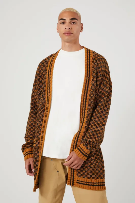Checkered Cardigan Sweater sold by Urban Planet