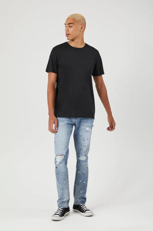 Distressed Paint Splatter Jean sold by Urban Planet