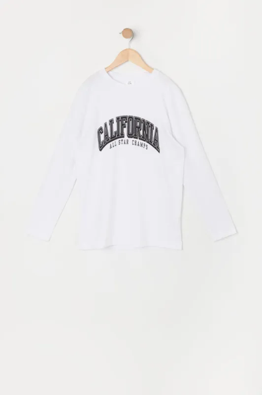 Boys California Graphic Long Sleeve Top sold by Urban Planet