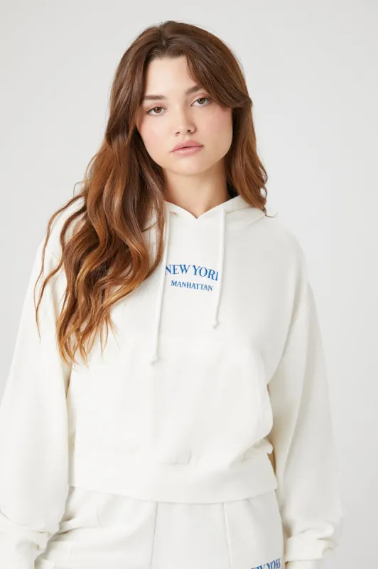 New York Embroidered Fleece Hoodie sold by Urban Planet