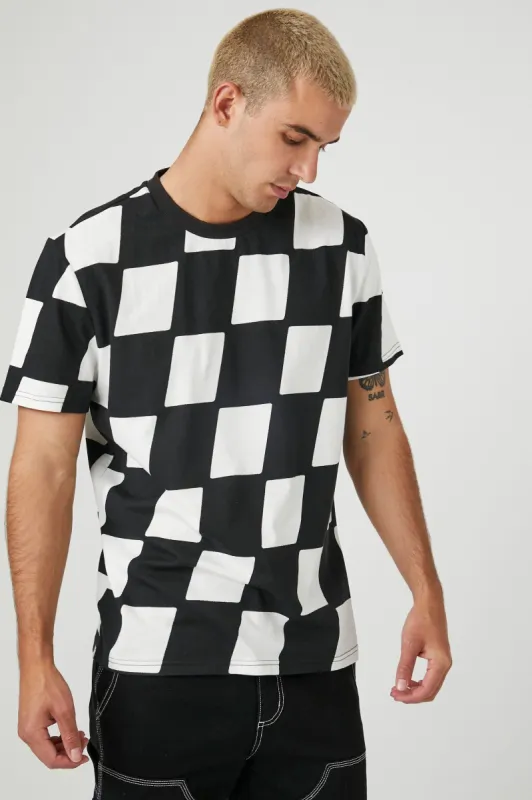 Checkered Crewneck T-Shirt sold by Urban Planet