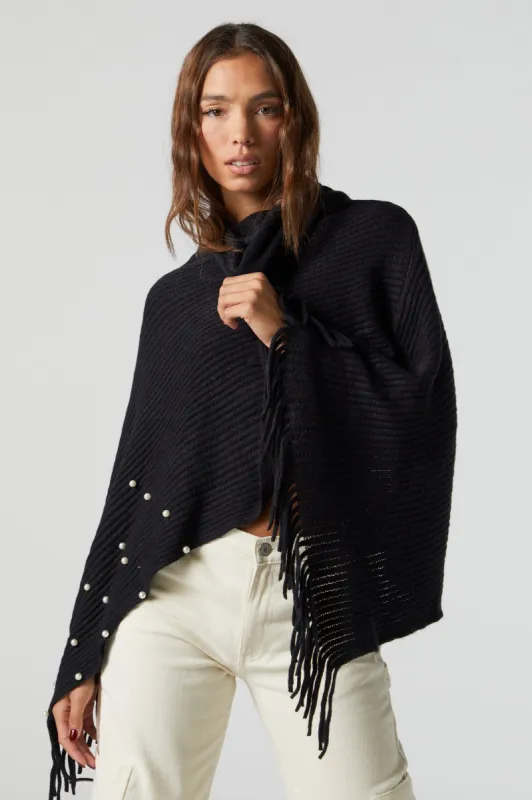 Black Pearl Tassel Scarf sold by Urban Planet