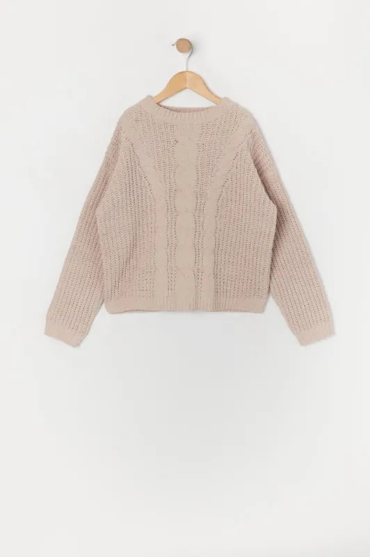 Girls Cable Knit Sweater sold by Urban Planet