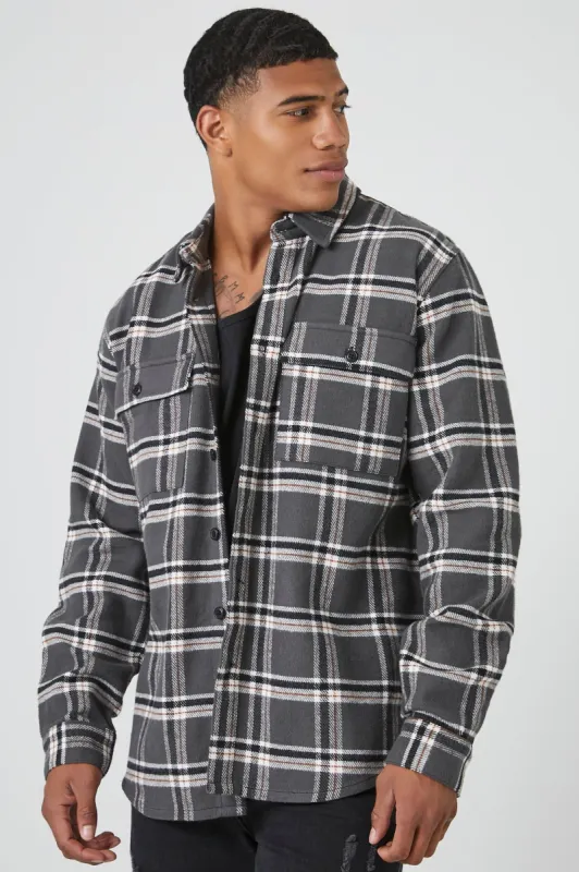 Plaid Button-Up Top sold by Urban Planet
