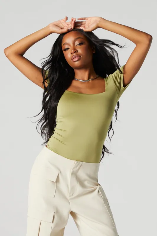 Contour Square Neck Short Sleeve Bodysuit sold by Urban Planet
