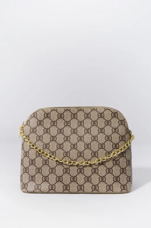 Branded Print Dome Crossbody Purse sold by Urban Planet